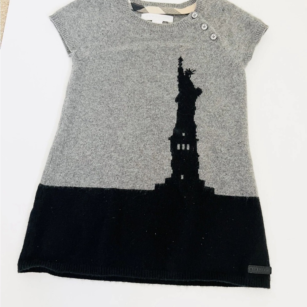 Burberry Gray and Black Kids Casual Dress 18 month